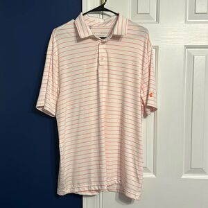 White Under Armour golf polo